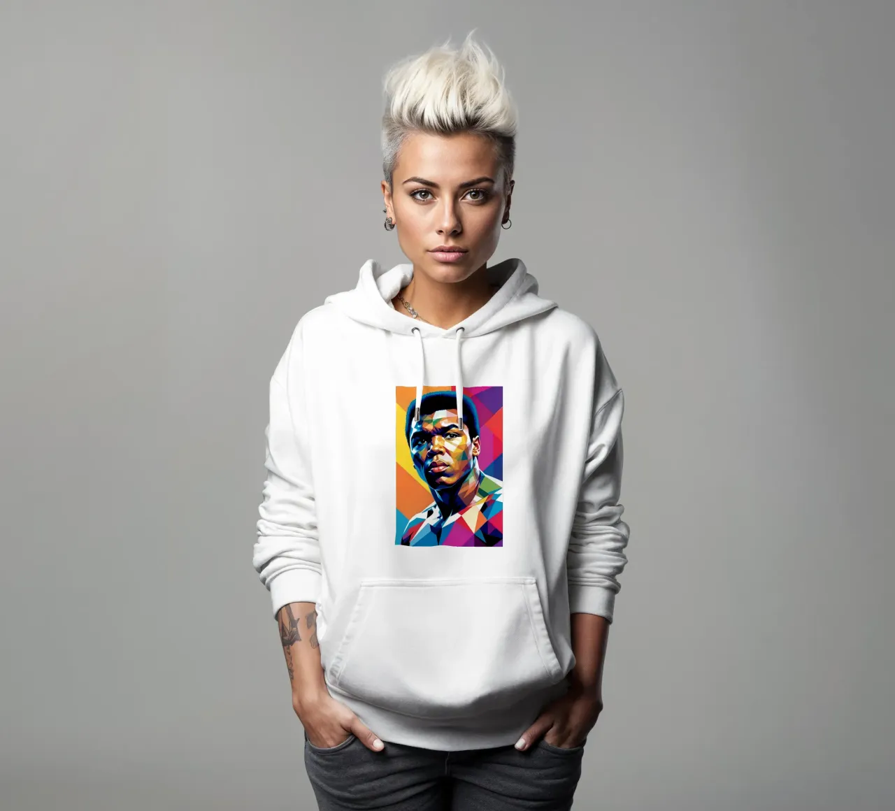 Muhammad Ali wpap neón sudadera con capucha de BONANZA