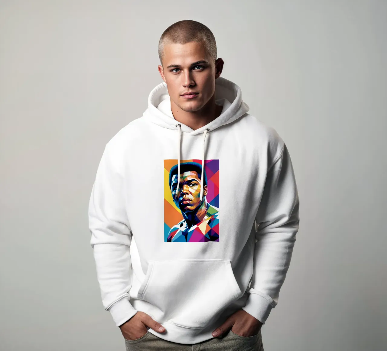 Muhammad Ali wpap neon felpa con cappuccio da BONANZA