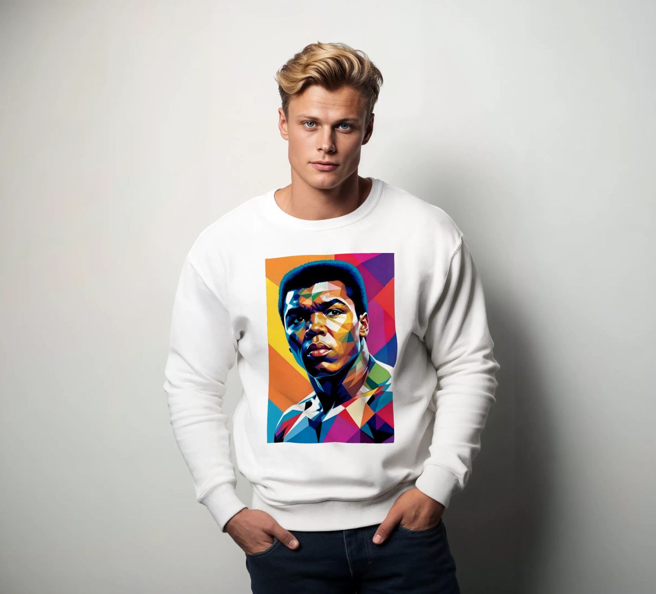 Muhammad Ali wpap neon felpa da BONANZA