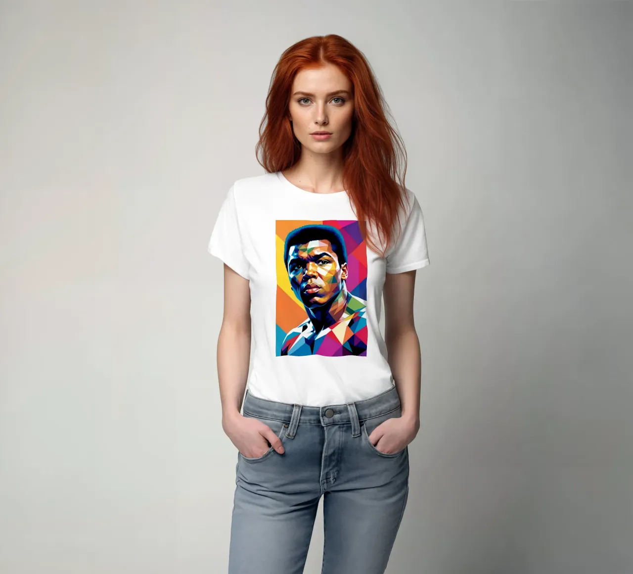 Muhammad Ali wpap neon t-shirt da BONANZA