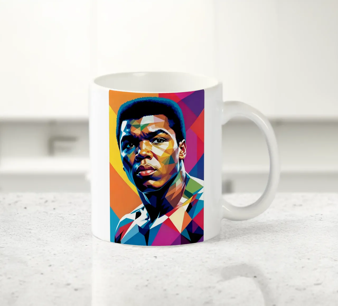 Muhammad Ali wpap neon tazza in ceramica da BONANZA