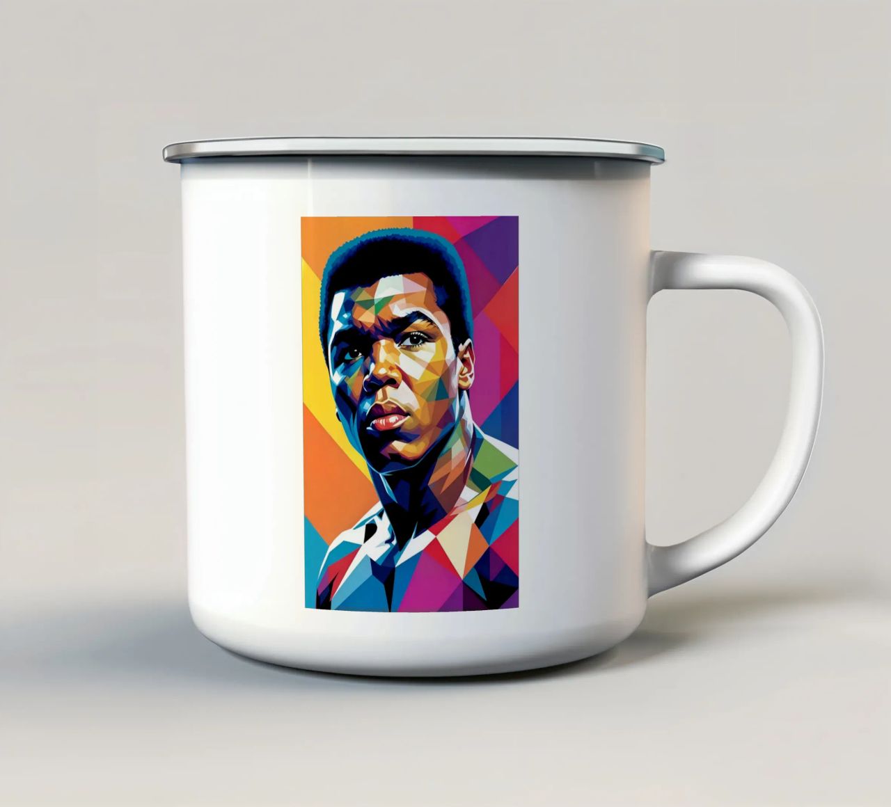 Muhammad Ali wpap neon tazza in smalto da BONANZA