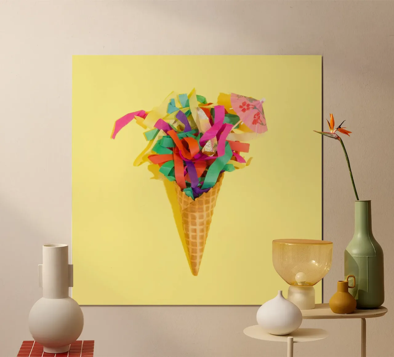 Caramelle Pop Wall poster con telaio in plastica da PhotoVibe Decor