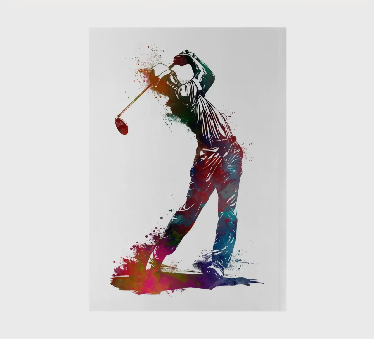 Golfspieler Sport Kunst weiß Notizbuch von SPORT