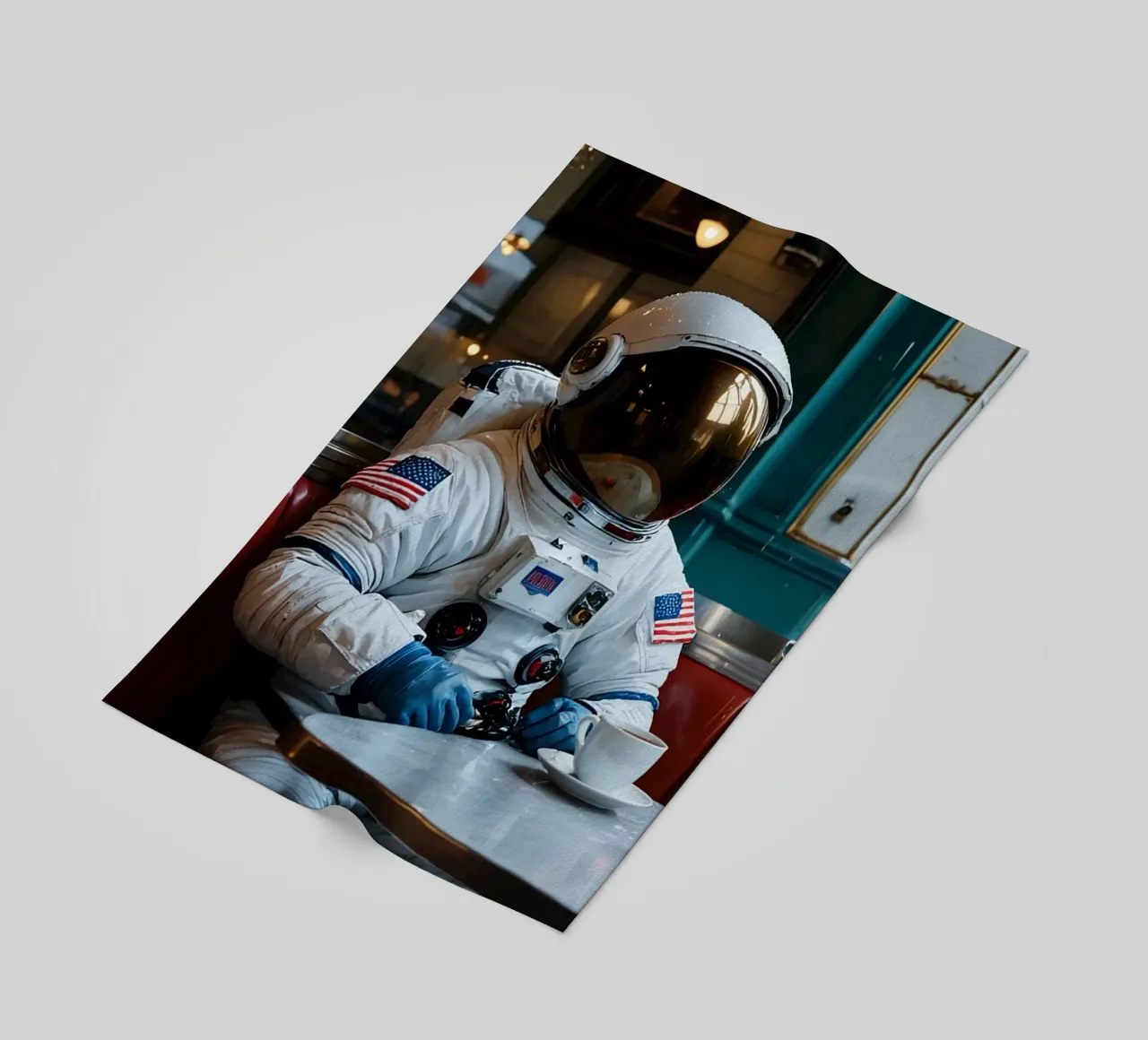 Astronaut Dinner telo mare da Flo Klein