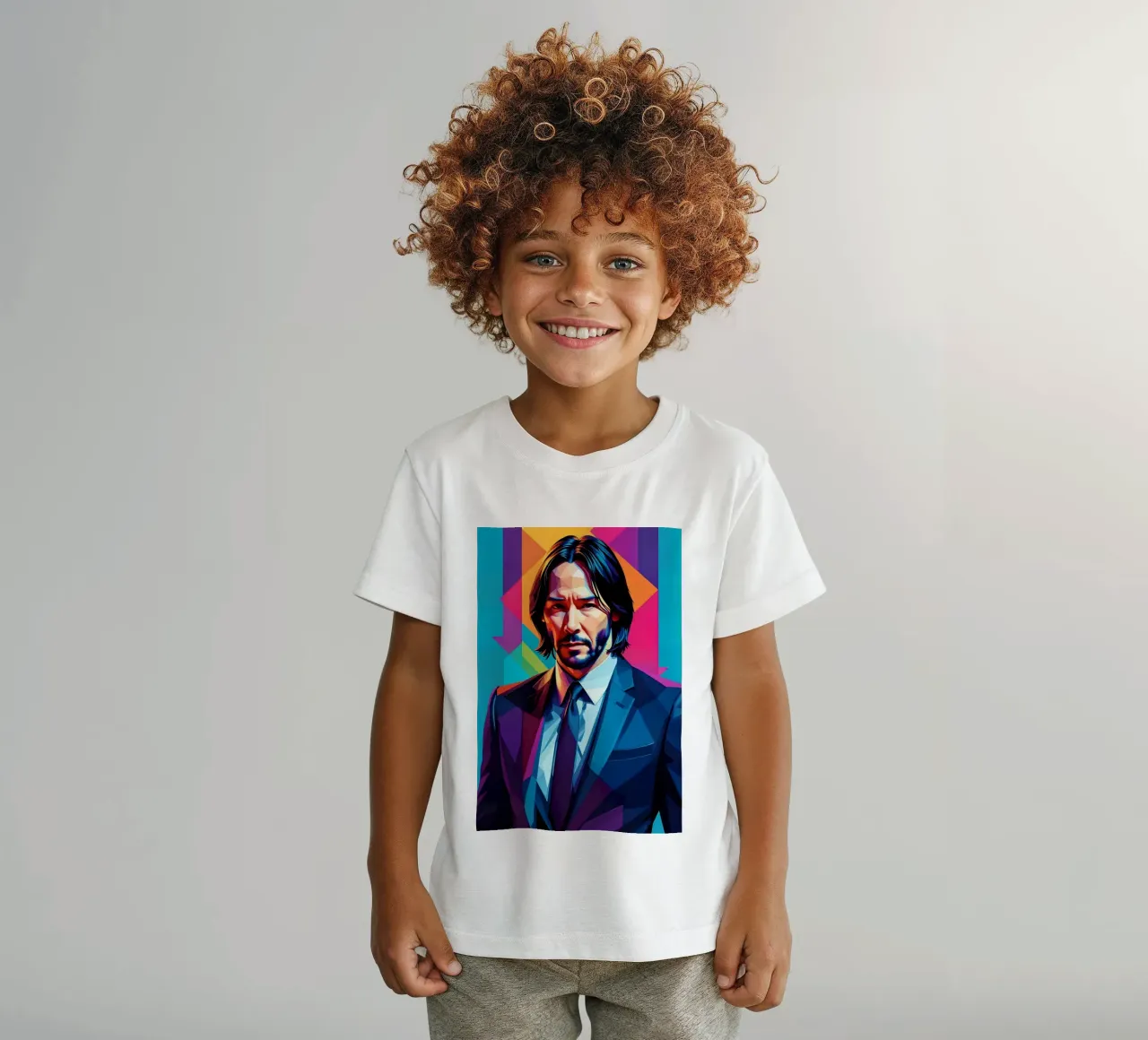 John Wick pop-art kinder t-shirt van BONANZA