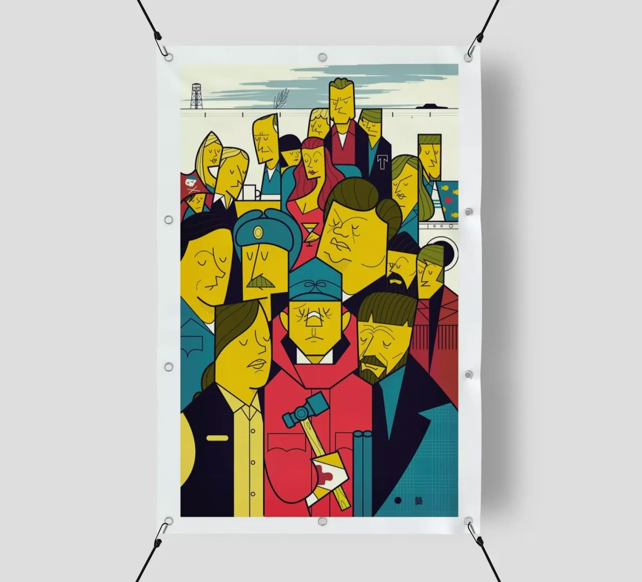 This is a true story telo in pvc da Ale Giorgini