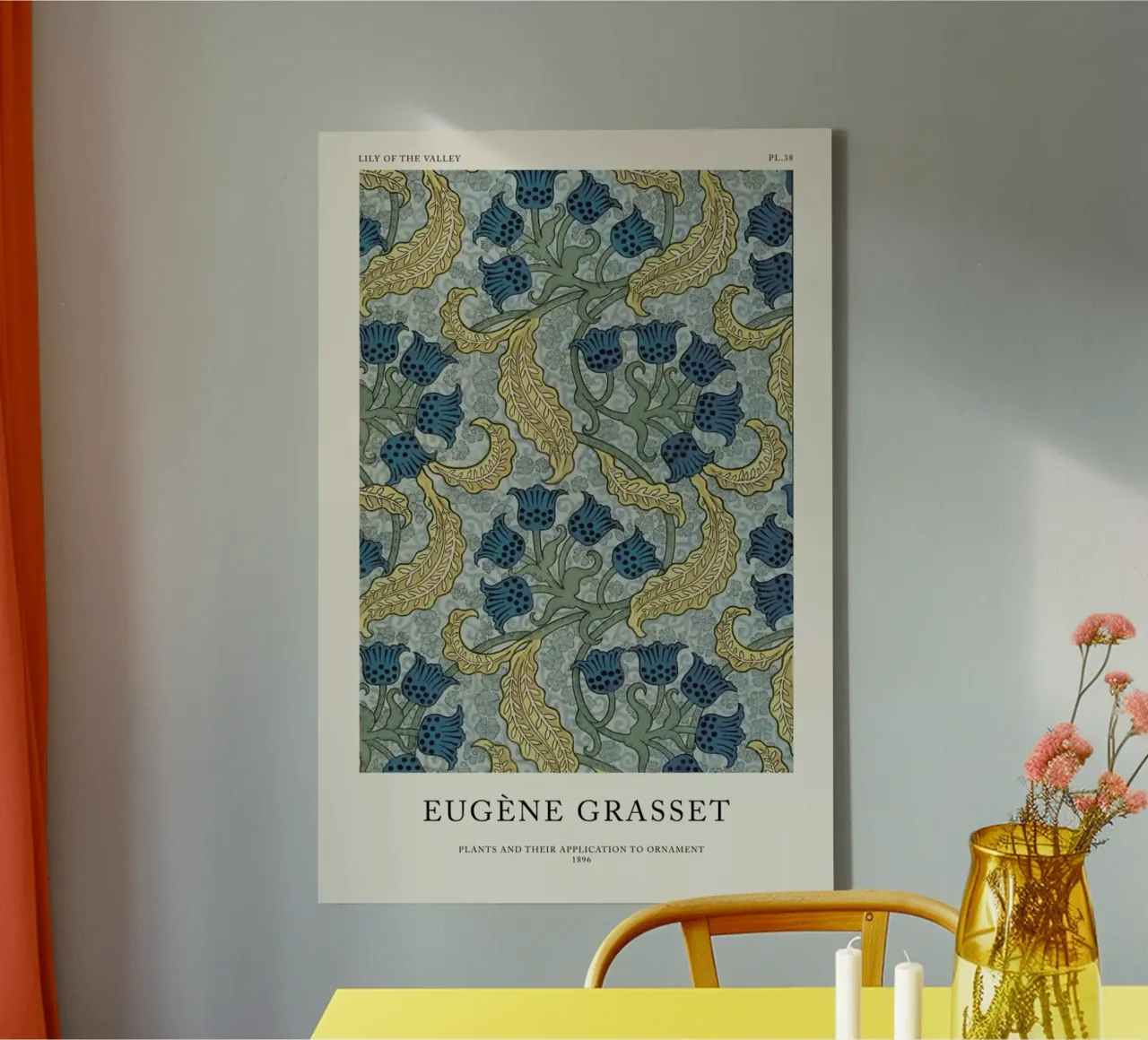 Grasset - Lily of the Valley 38 tela con Cornice a cassetta da Vintage by JUNIQE