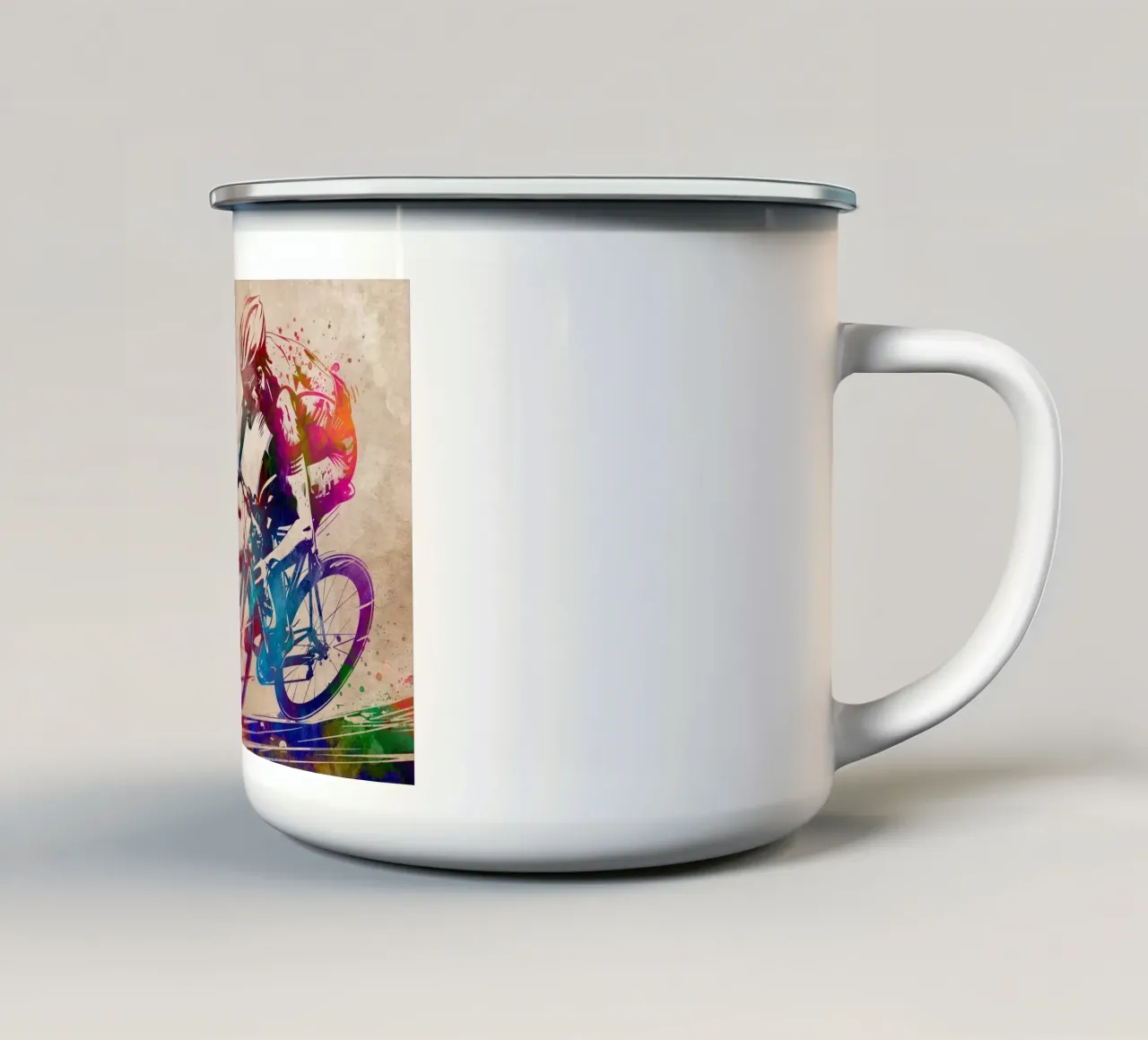 Radsport Kunst Emaille Tasse von SPORT