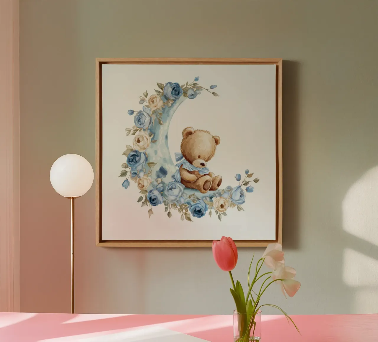 Muurkunst van Imagine canvas met Baklijst van Imagine