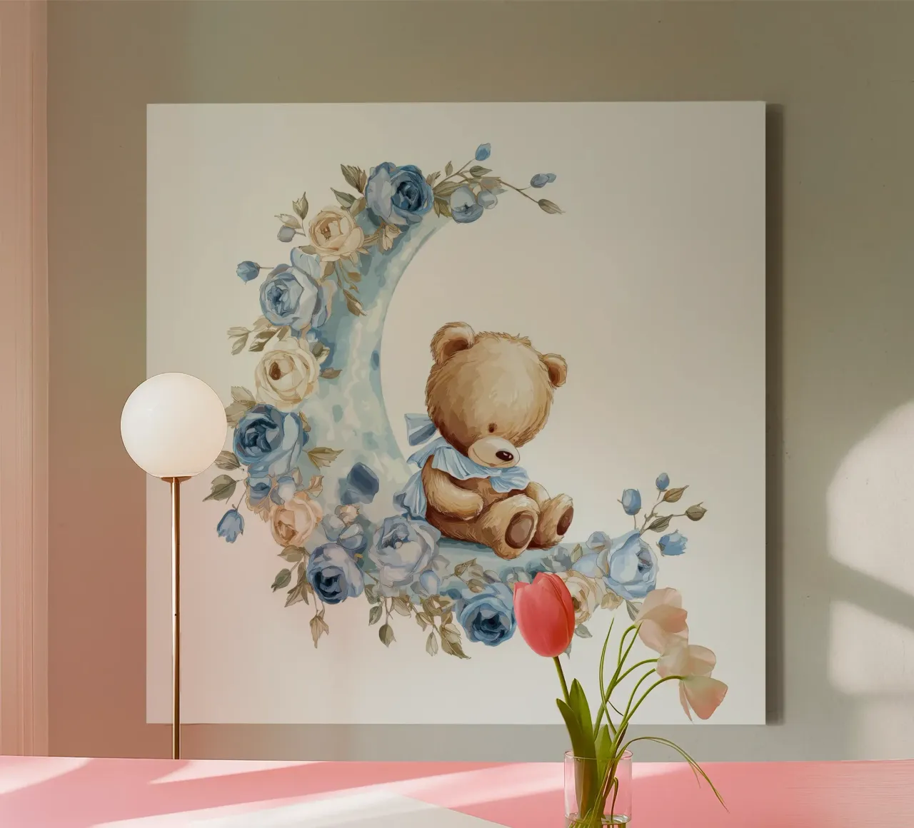 Muurkunst van Imagine canvas met Baklijst van Imagine