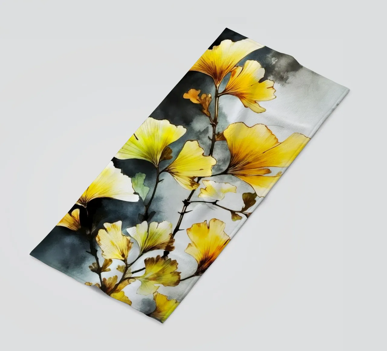 Ginkgo Biloba foglie telo mare da Lionmixart