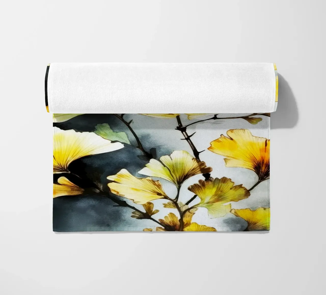 Ginkgo Biloba foglie telo mare da Lionmixart
