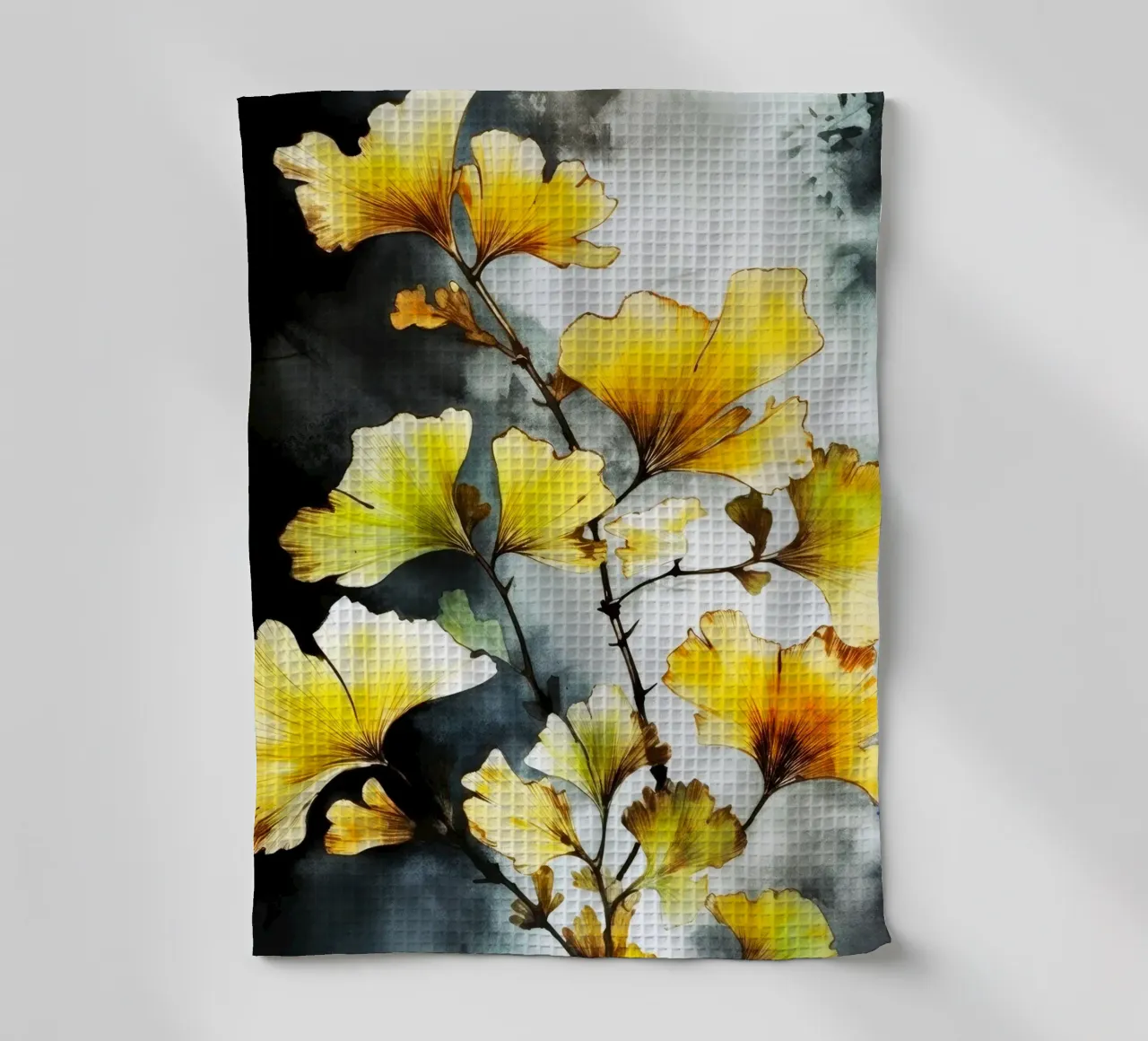 Ginkgo Biloba foglie canovaccio da cucina da Lionmixart