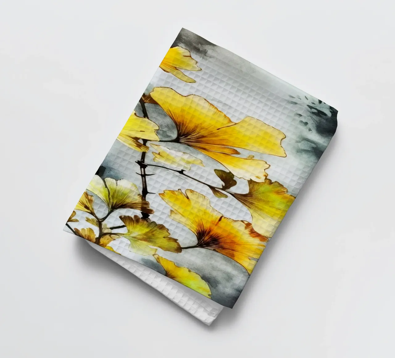 Ginkgo Biloba foglie canovaccio da cucina da Lionmixart