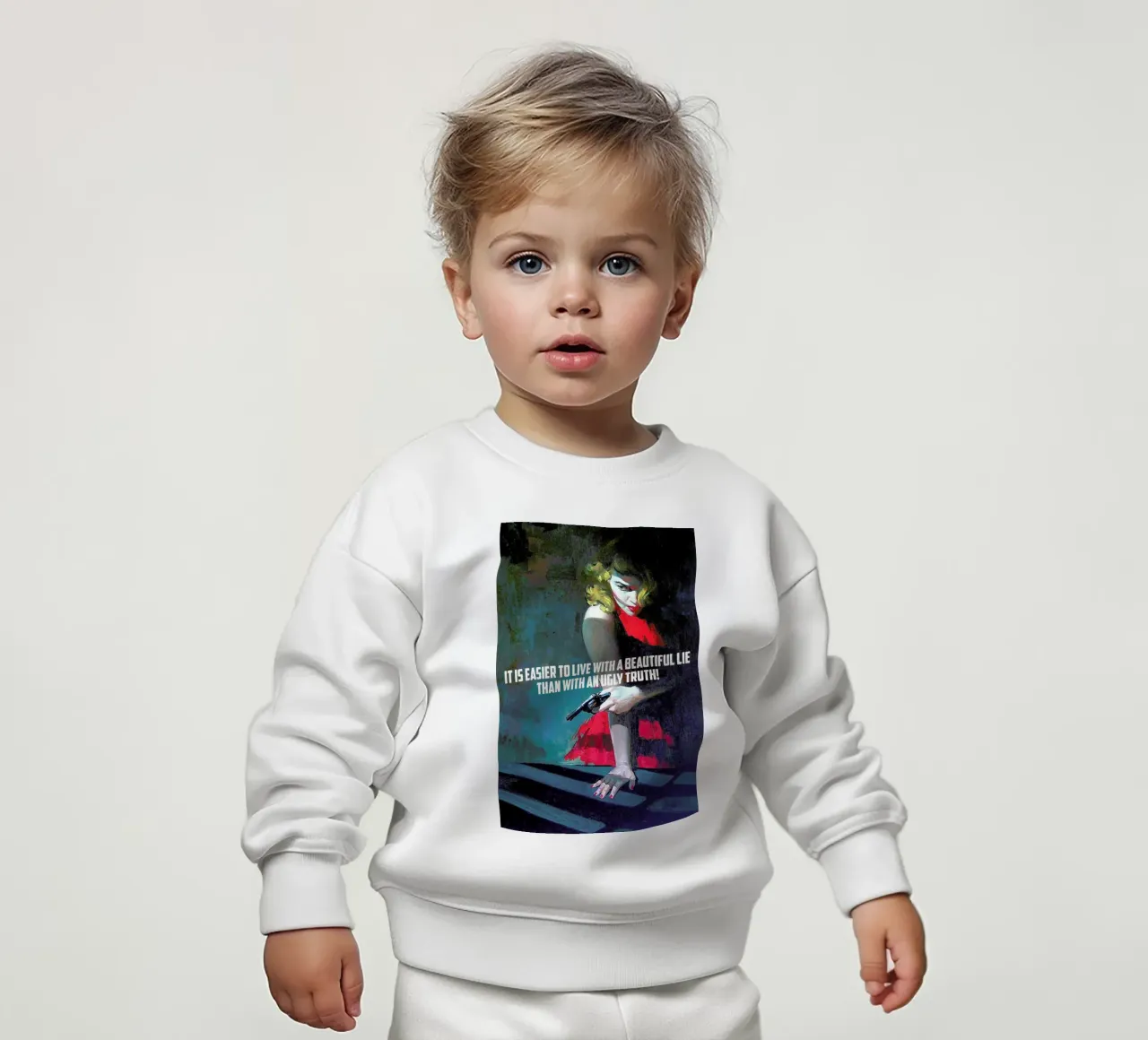 It Is Easier To Live With baby sweatshirt by Gallery Print and Art Limited