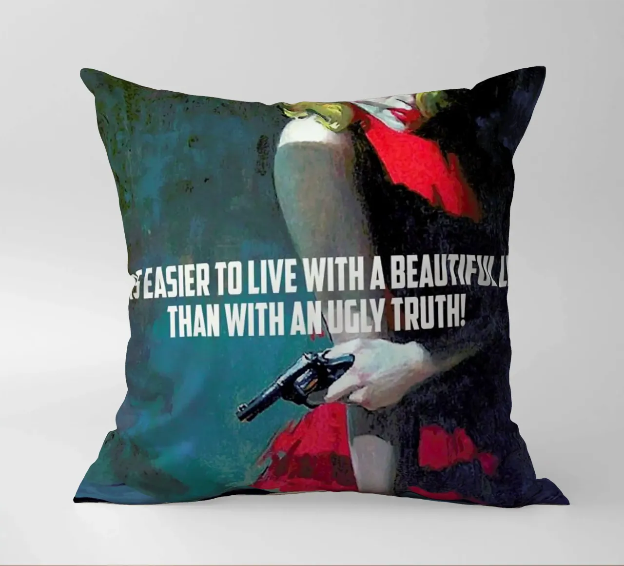 It Is Easier To Live With cuscino da Gallery Print and Art Limited