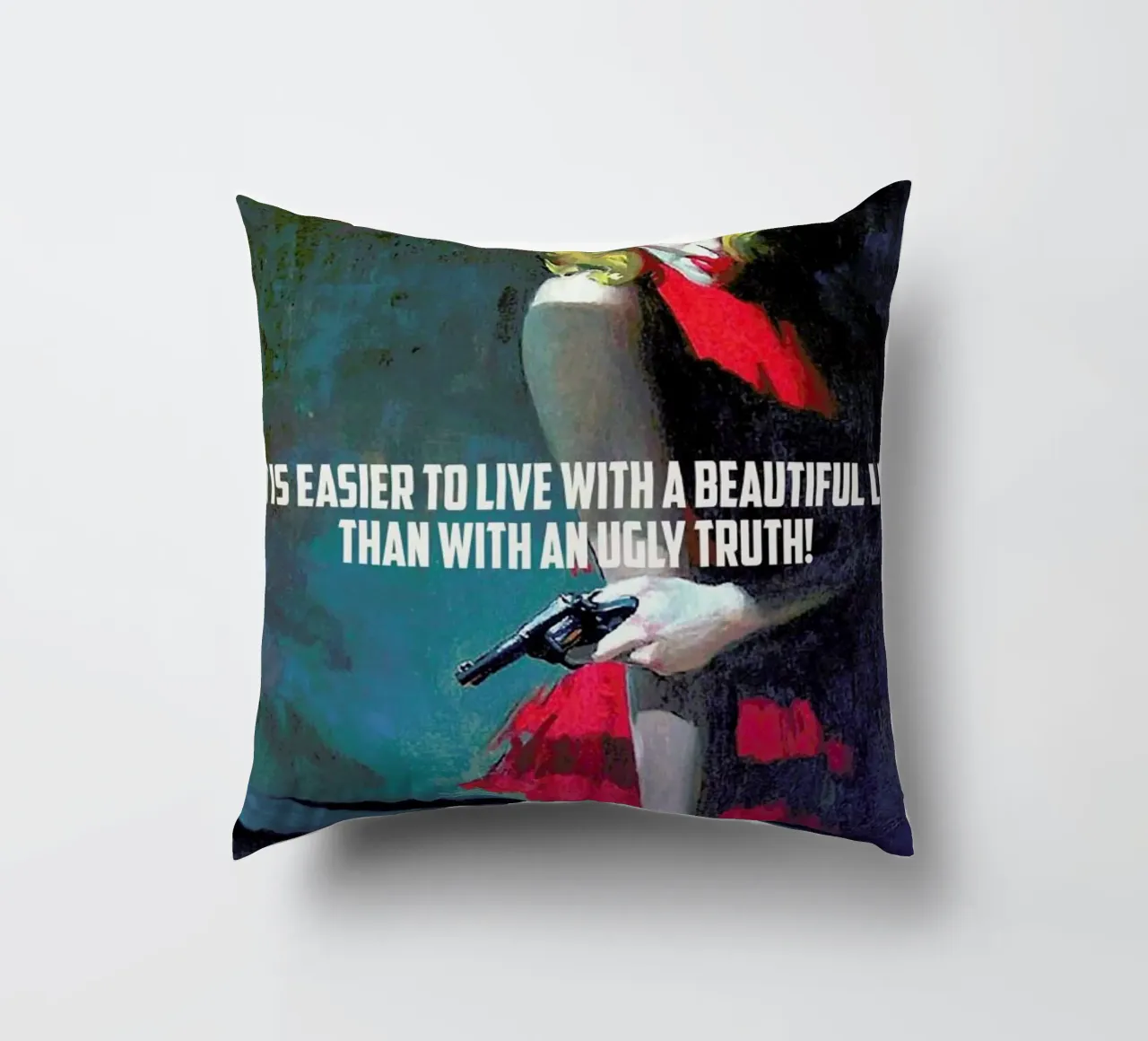 It Is Easier To Live With cuscino da Gallery Print and Art Limited