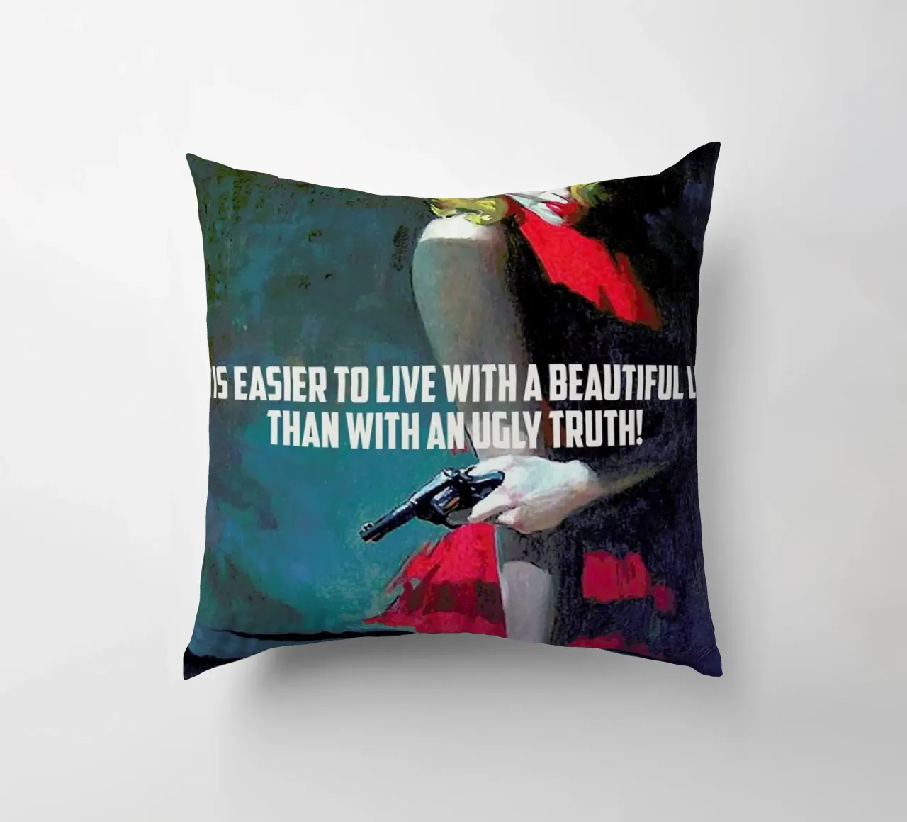 It Is Easier To Live With cuscino da Gallery Print and Art Limited