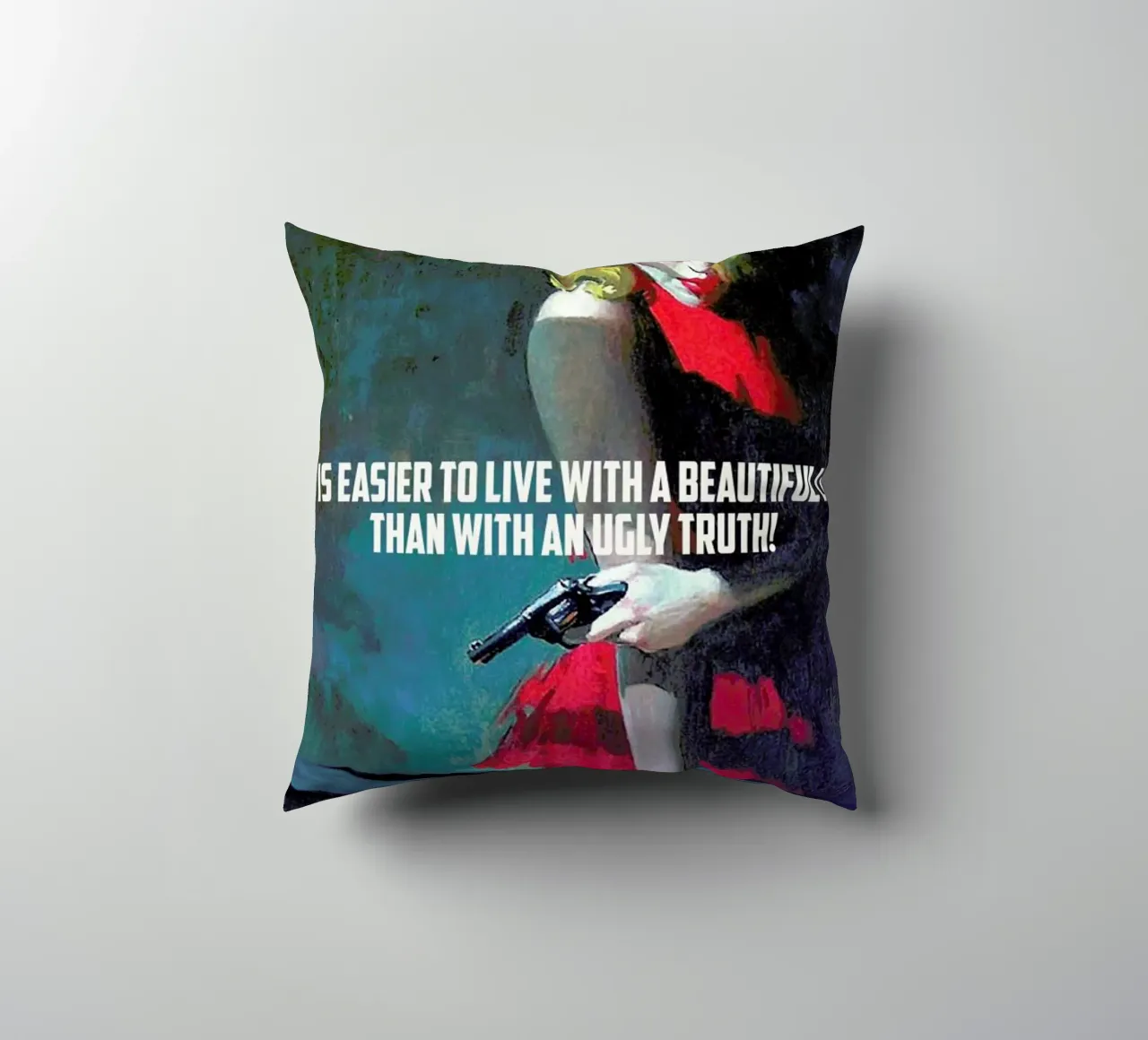 It Is Easier To Live With cuscino da Gallery Print and Art Limited