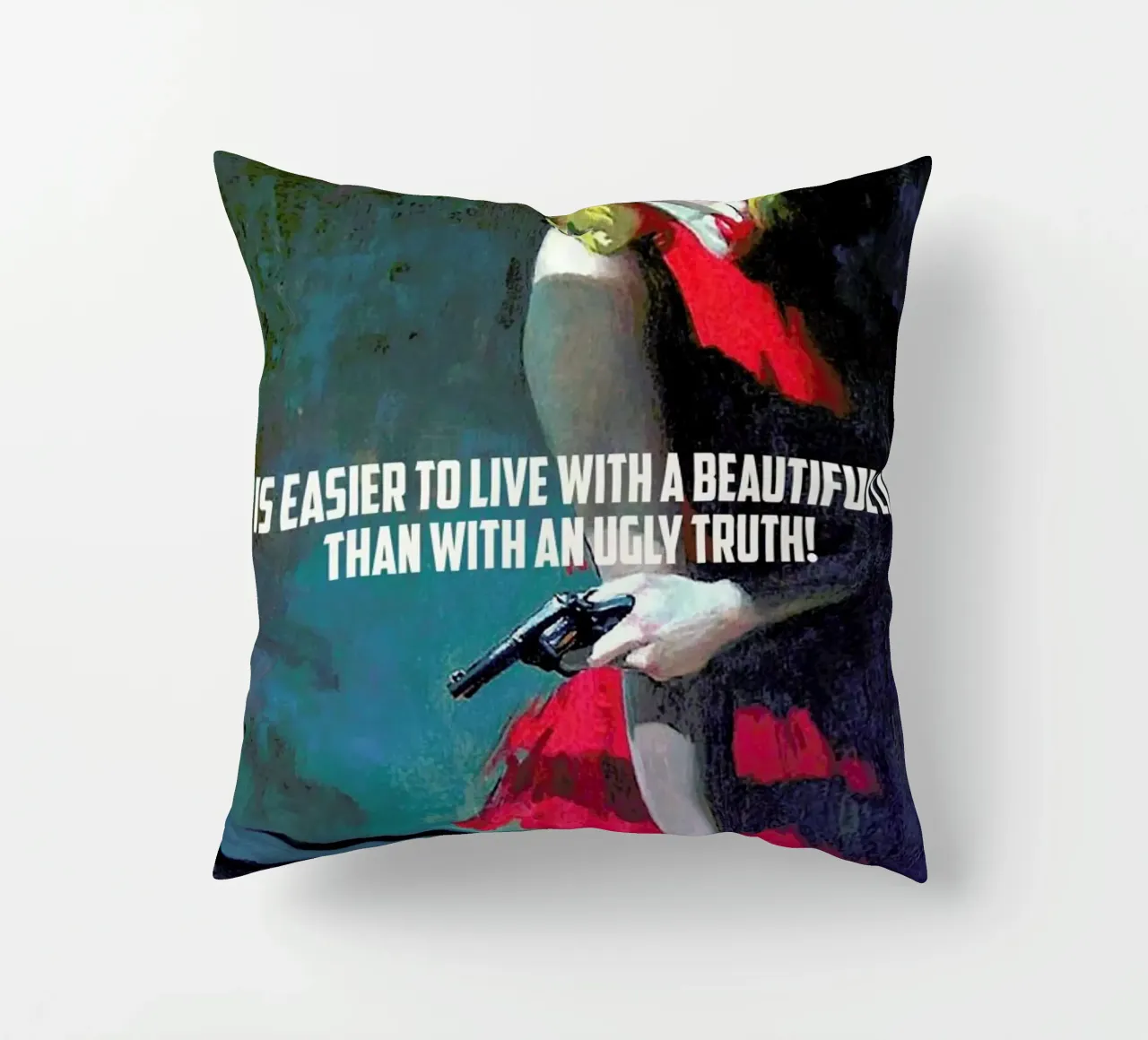 It Is Easier To Live With cuscino da Gallery Print and Art Limited