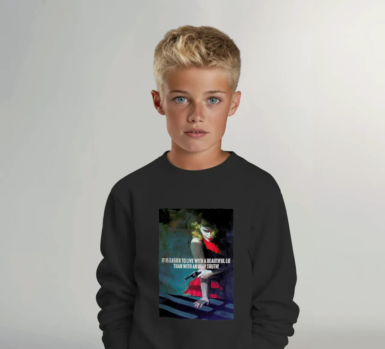 It Is Easier To Live With felpa bambino da Gallery Print and Art Limited