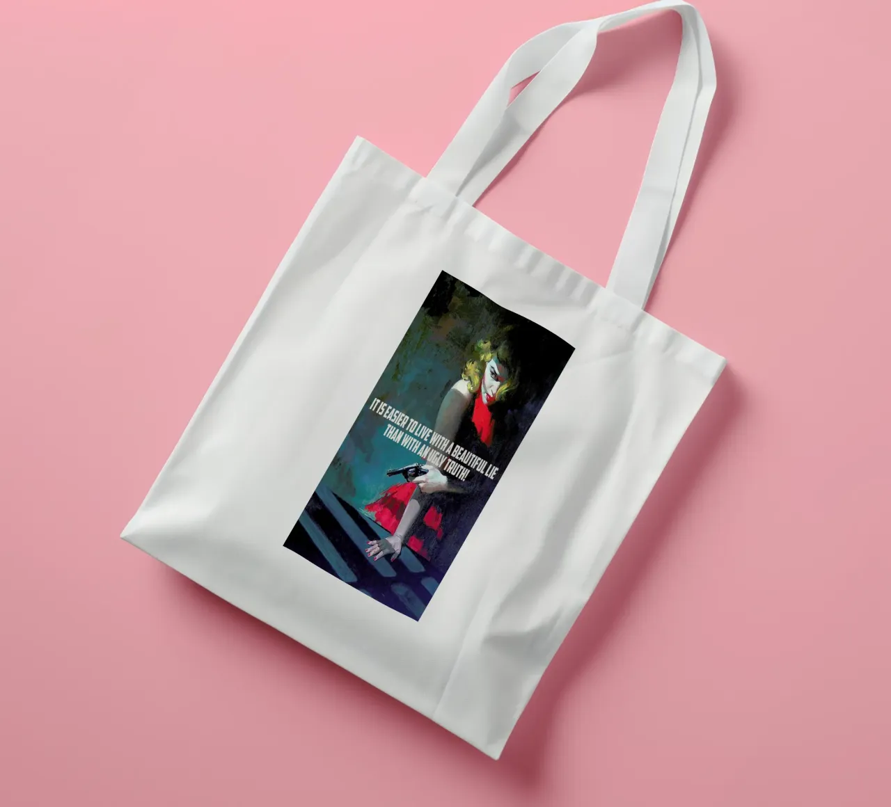 It Is Easier To Live With borsa in juta da Gallery Print and Art Limited