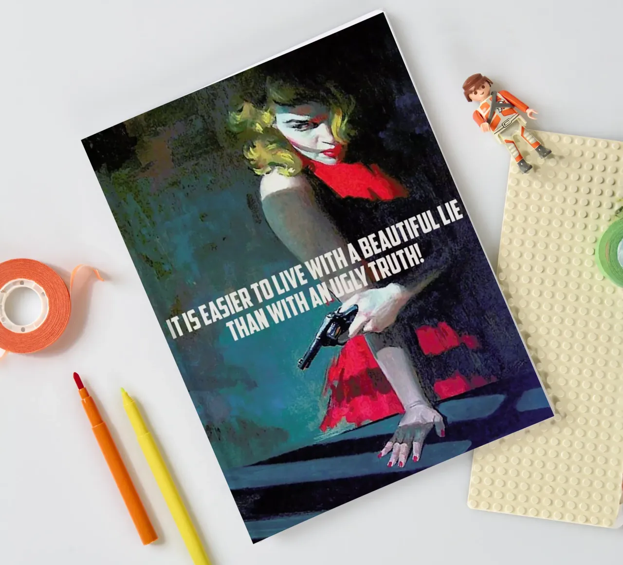 It Is Easier To Live With notebook by Gallery Print and Art Limited