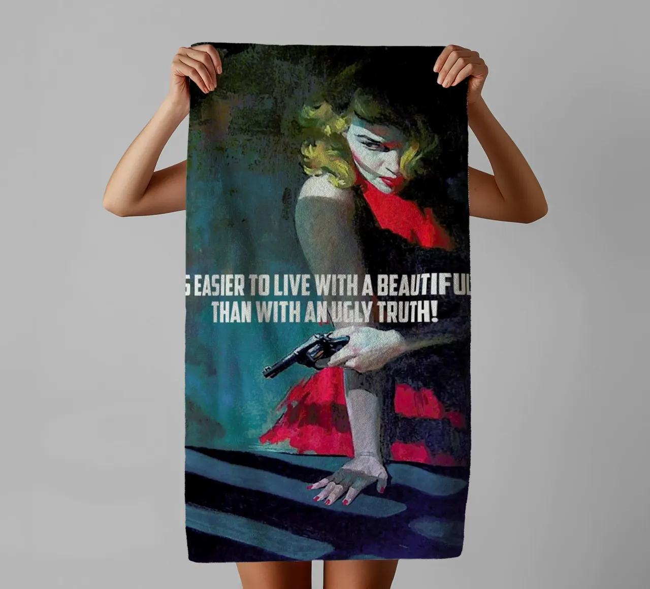 It Is Easier To Live With asciugamano da bagno da Gallery Print and Art Limited