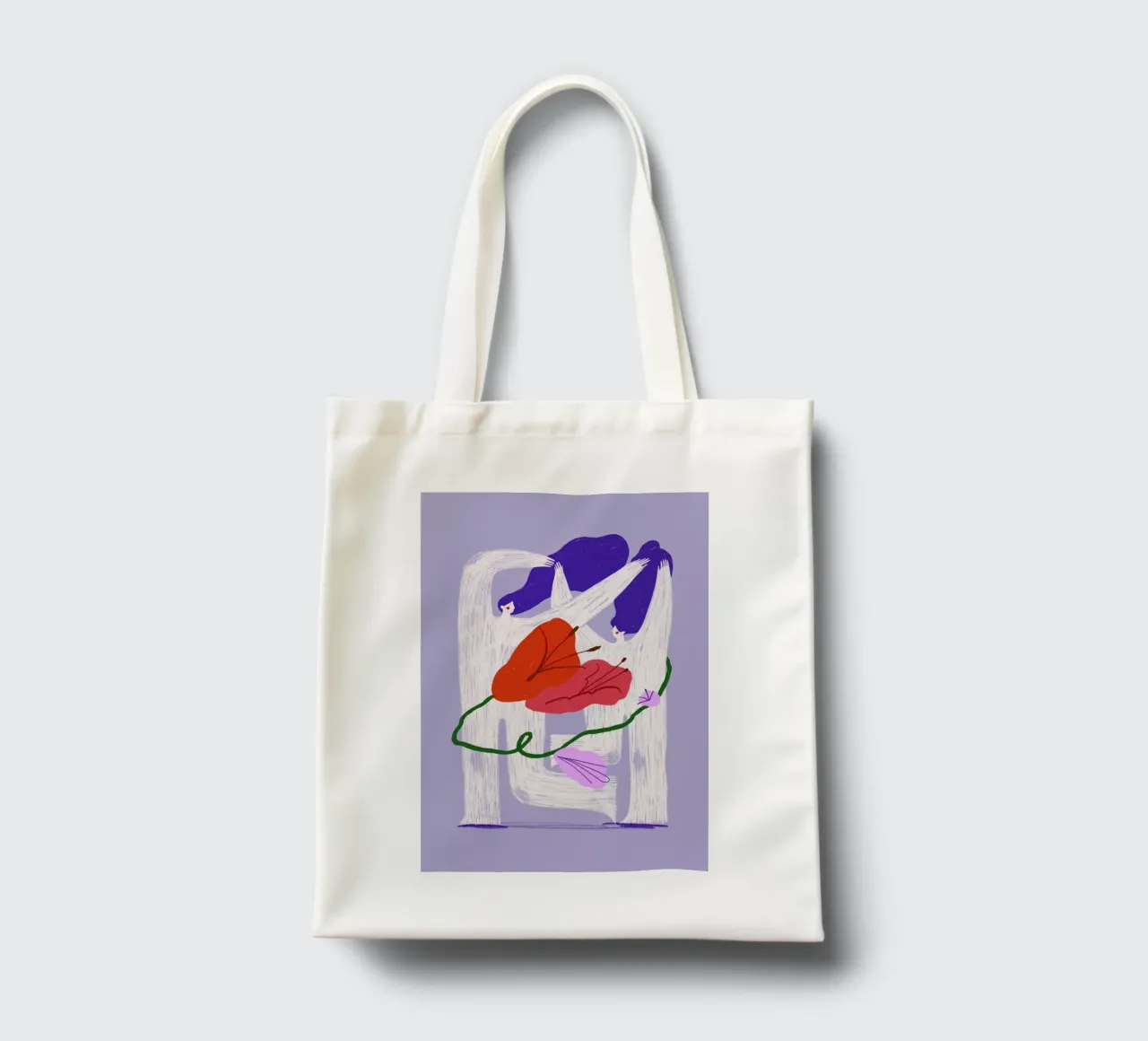 Violet Verve II borsa in juta da Pure