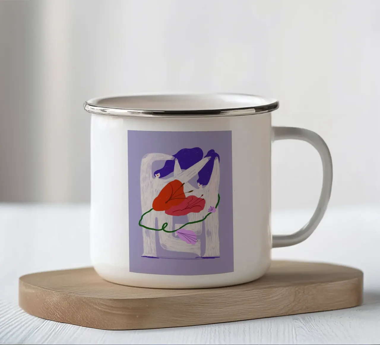 Violet Verve II tazza in smalto da Pure