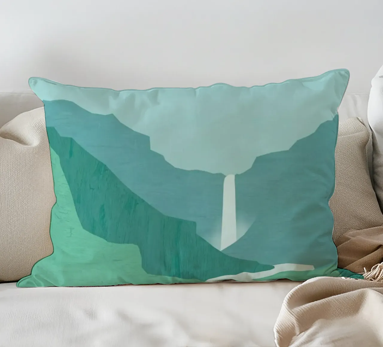 Island decorative cushion by Katinka Reinke