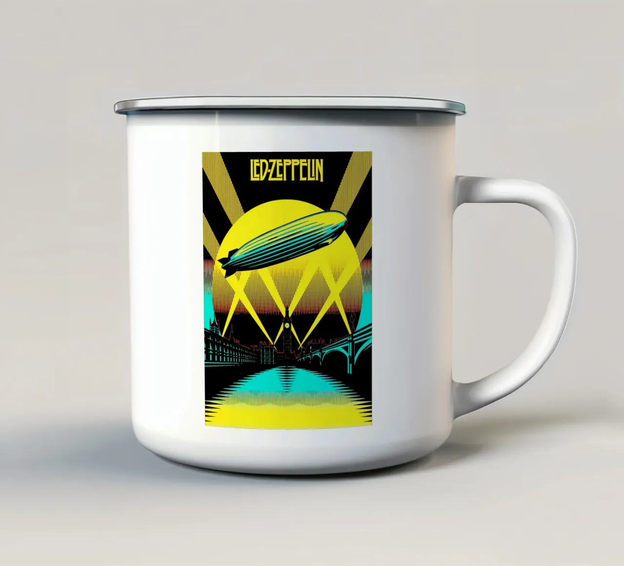 Arte dei Led Zeppelin tazza in smalto da music soul