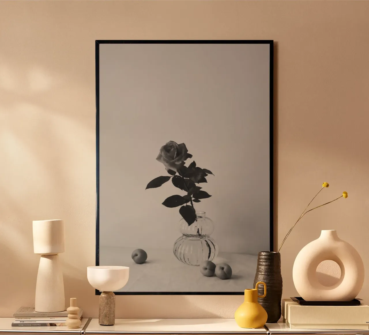 Black And White Dreams poster con telaio in plastica da George Griefy