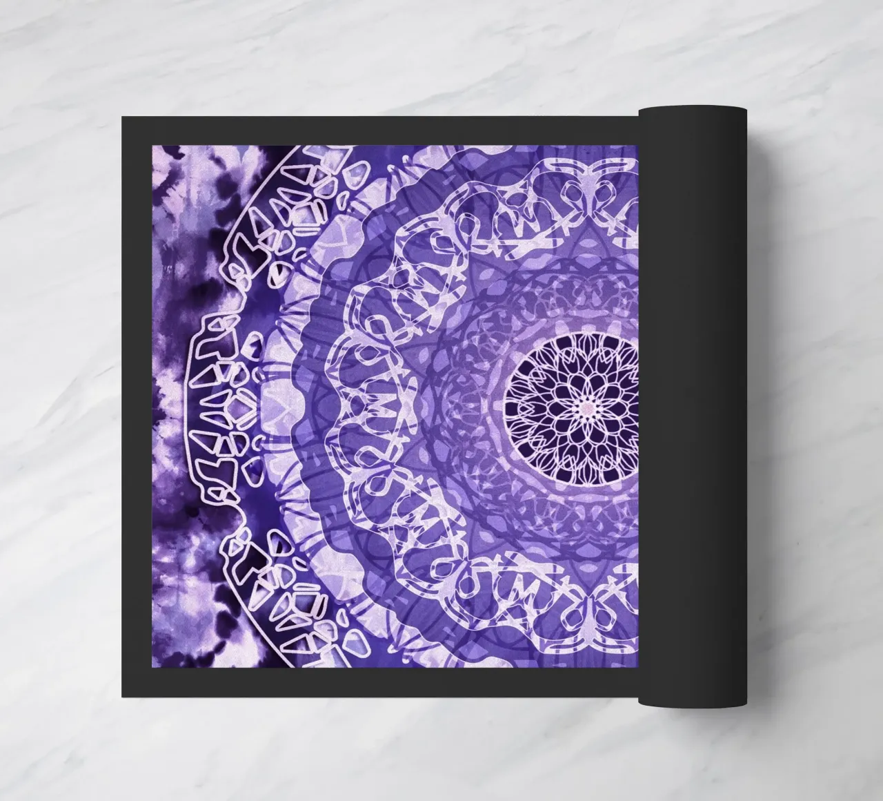 Lavender Jain Mandala doormat by Nina May Design Studio