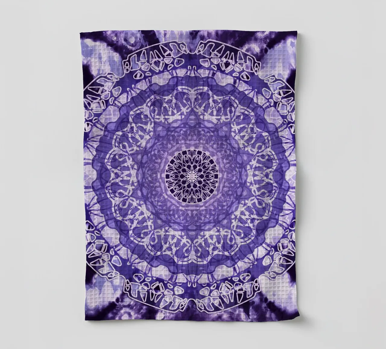 Lavender Jain Mandala tea towel by Nina May Design Studio