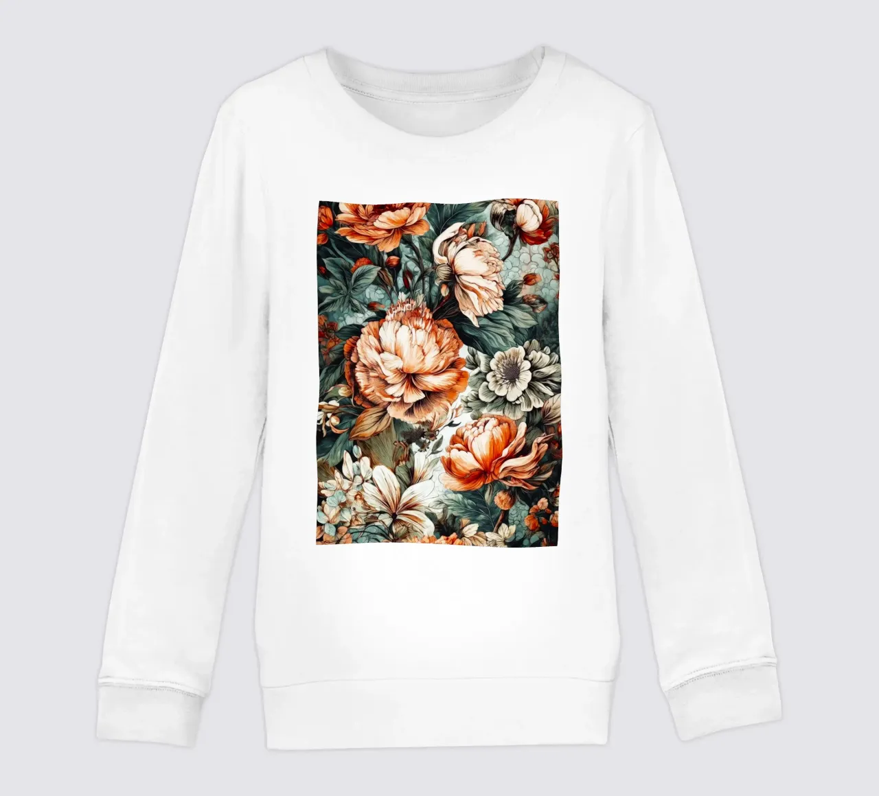 Fiori di peonie felpa bambino da Lionmixart