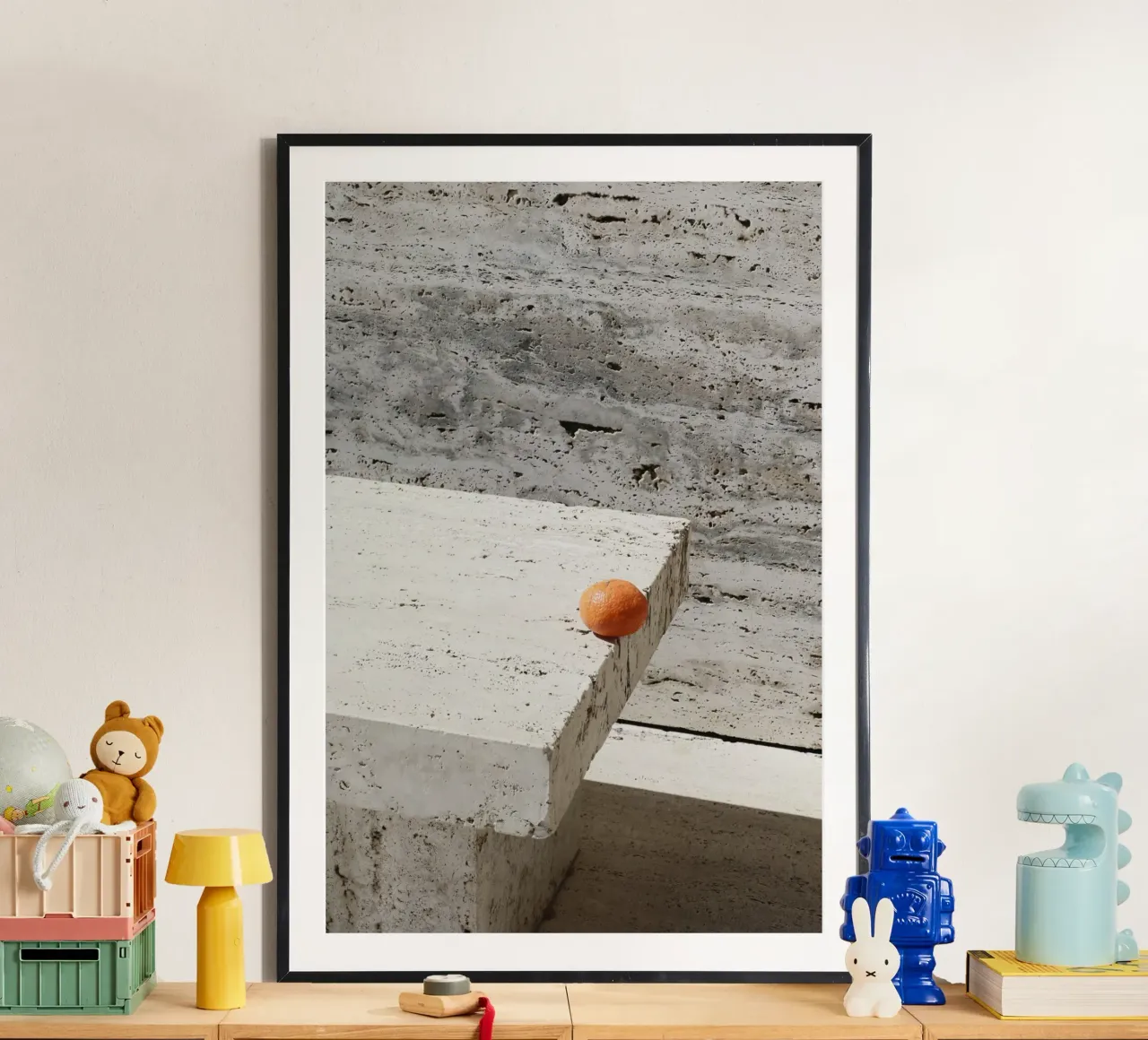 Tangerine poster con telaio in legno da George Griefy