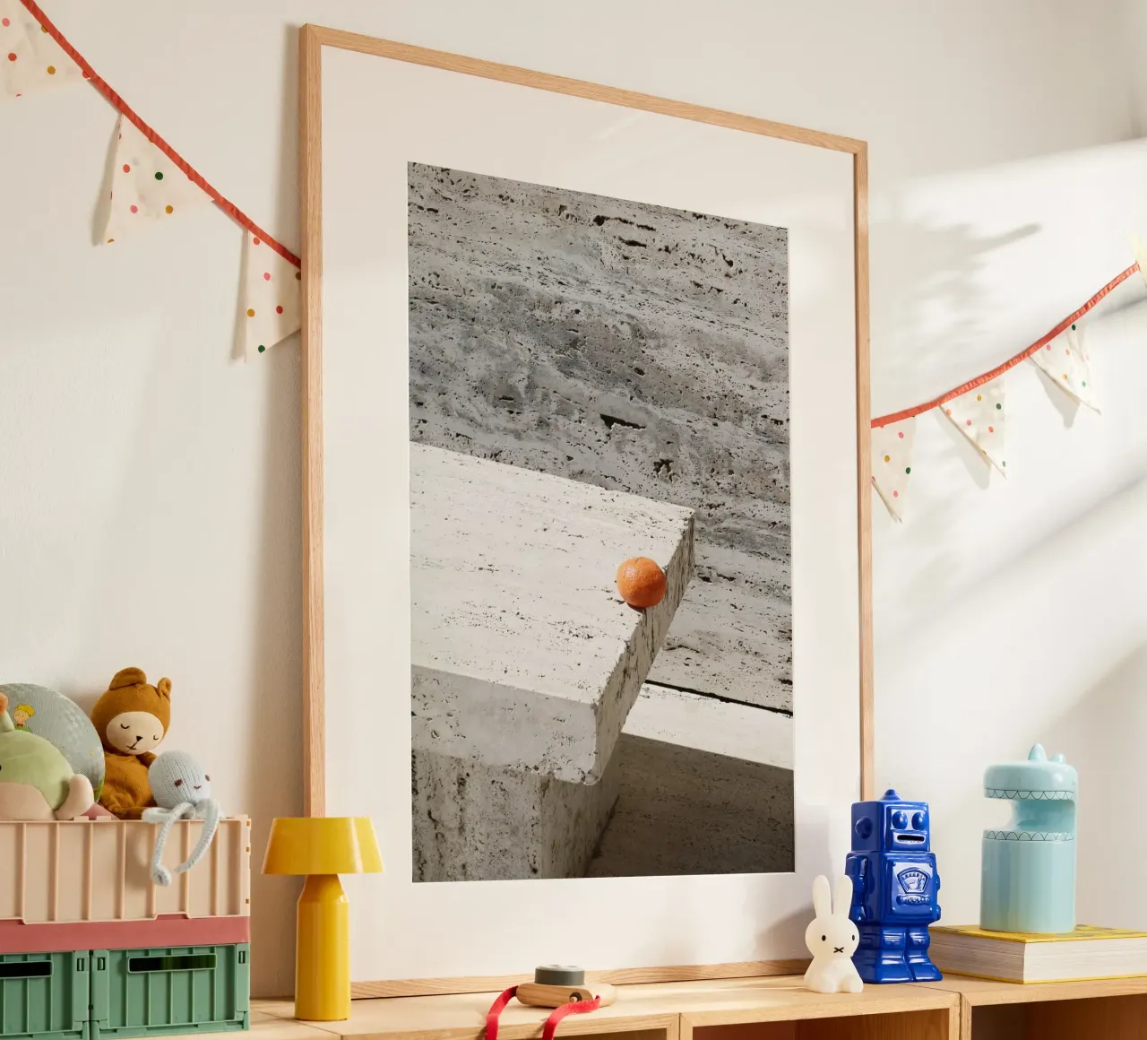 Tangerine poster con telaio in legno da George Griefy