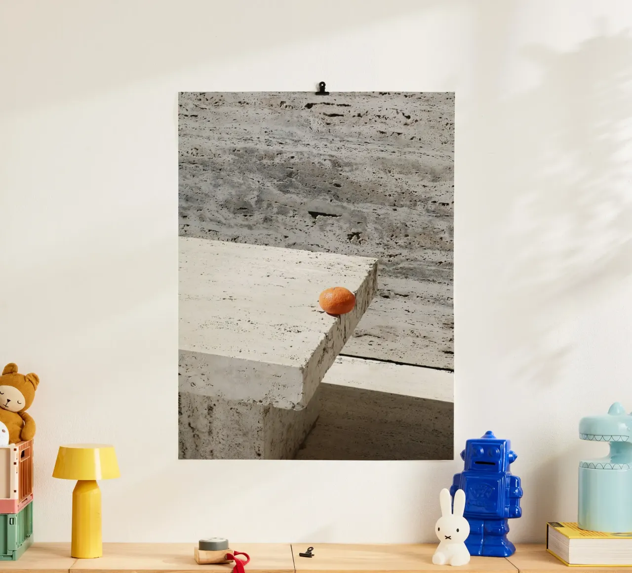 Tangerine poster con telaio in legno da George Griefy