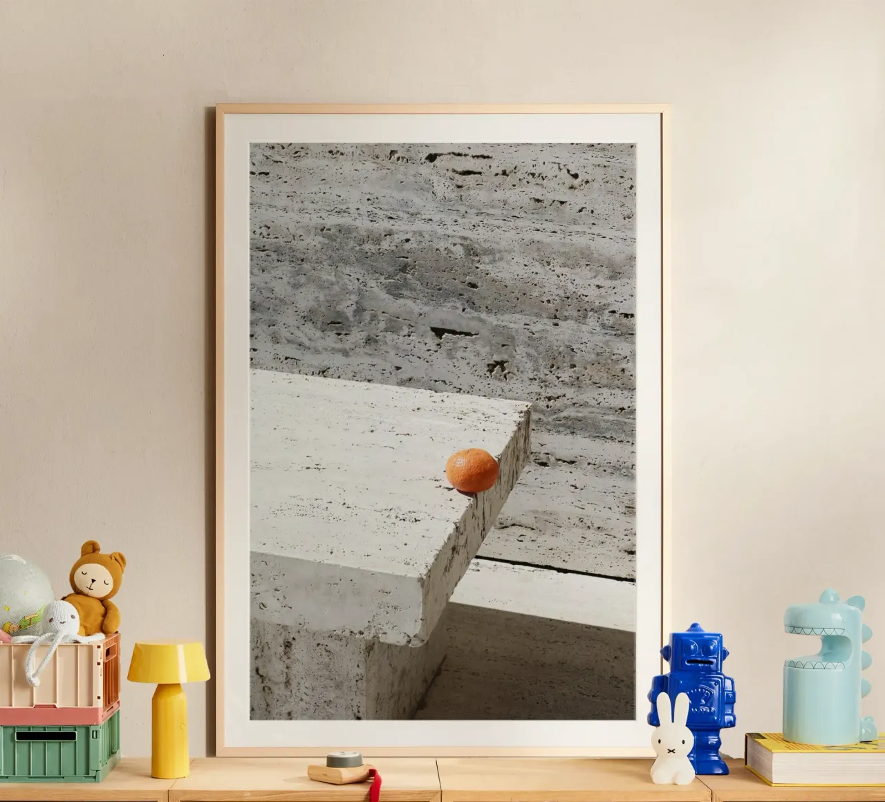 Tangerine poster con telaio in legno da George Griefy