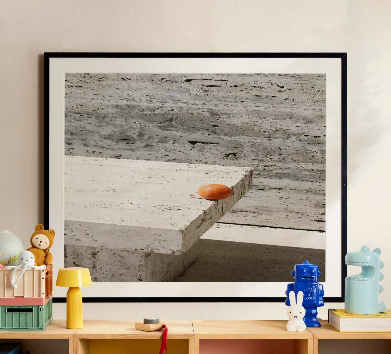 Tangerine poster con telaio in legno da George Griefy