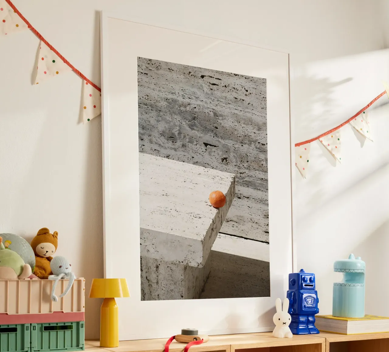 Tangerine poster con telaio in legno da George Griefy