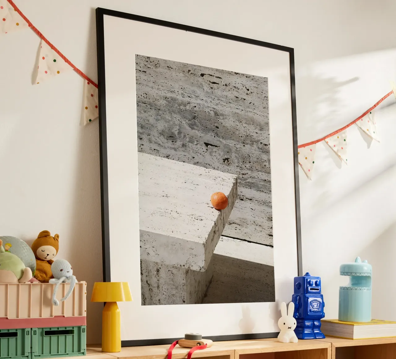 Tangerine poster con telaio in legno da George Griefy