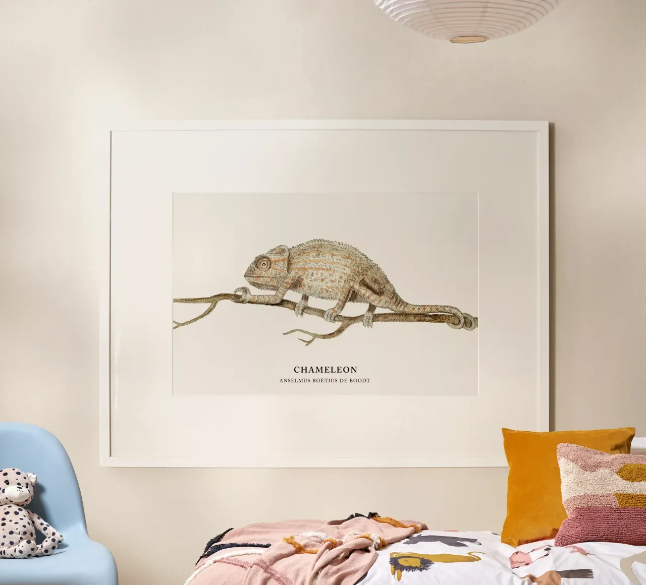 Anselmus Boëtius de Boodt - Chameleon poster con telaio in legno da Vintage by JUNIQE