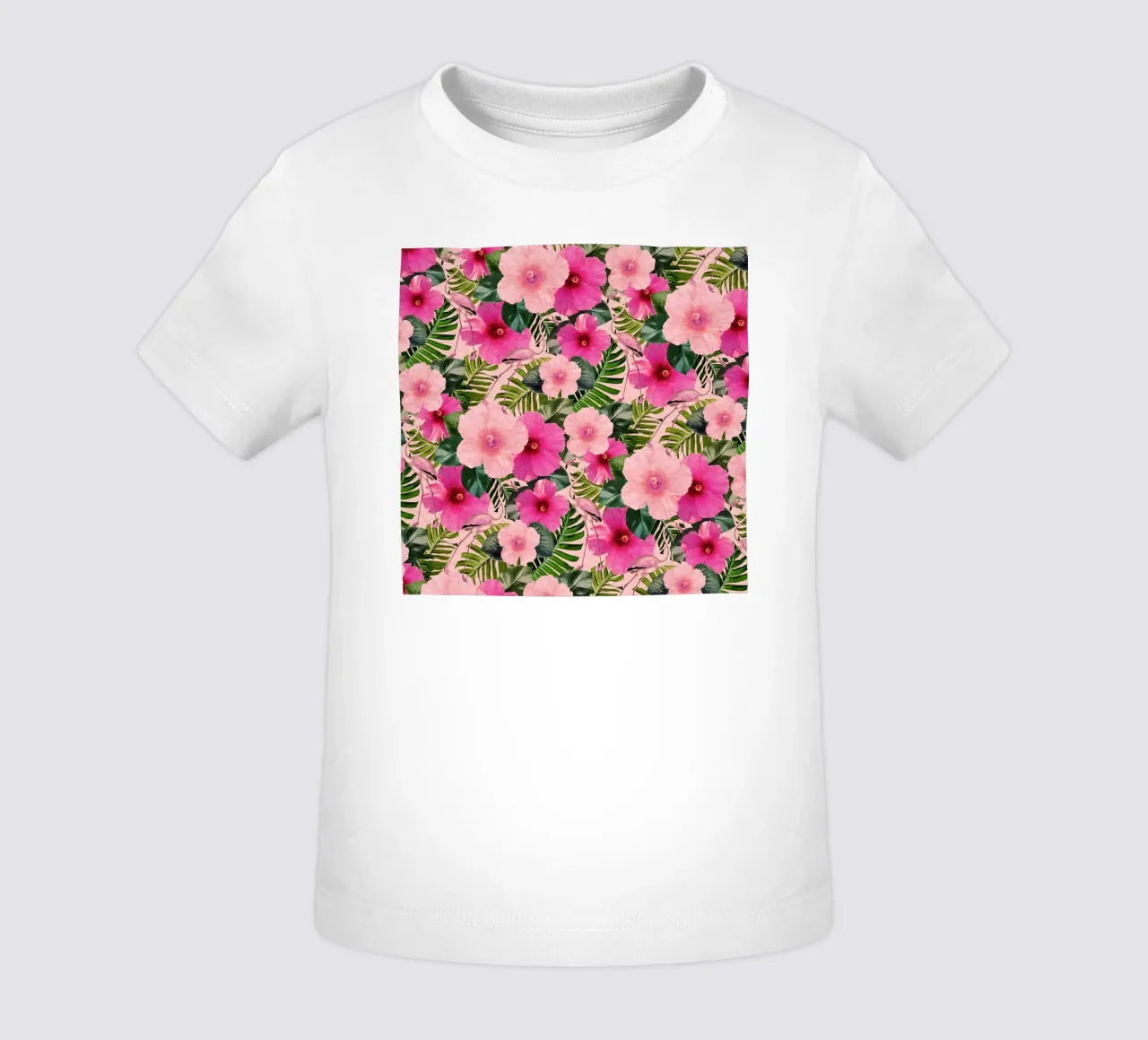 Palm Beach Flamingos Baby T-Shirt von Nina May Design Studio