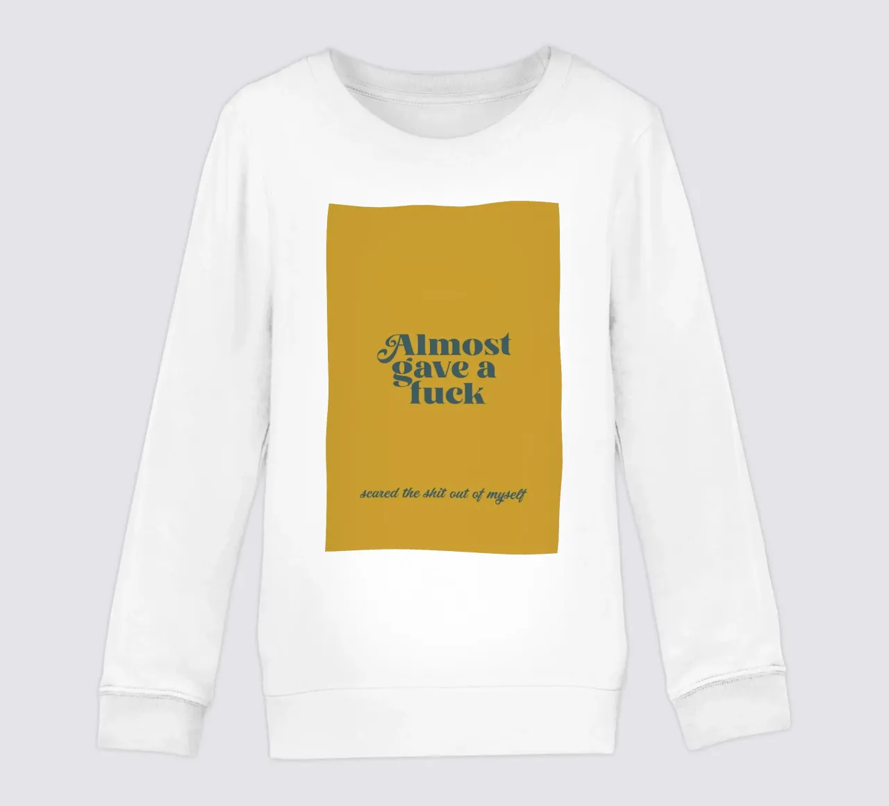 Almost Gave A Fuck Mustard Kinder Sweatshirt von Trabolt Design
