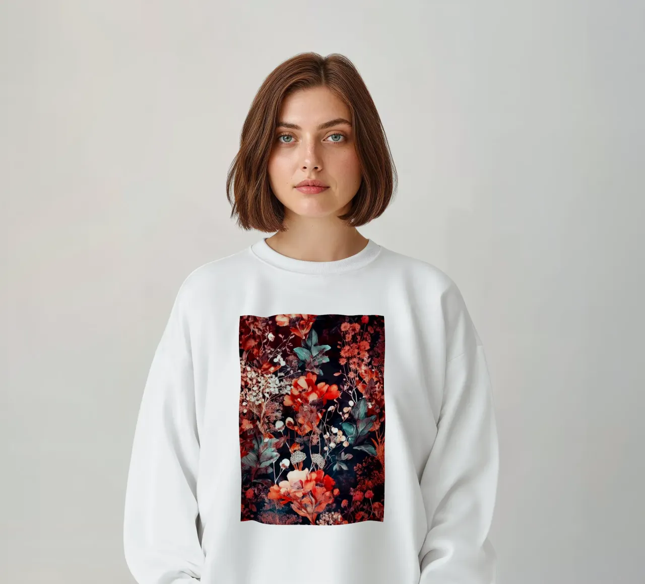 Fiori rossi felpa da Lionmixart