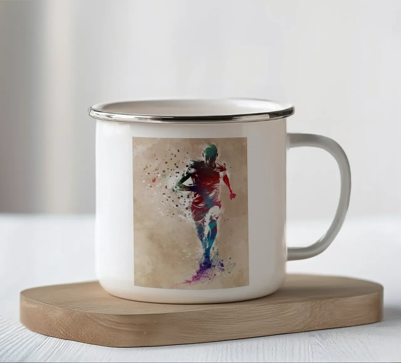 Runner sport art tazza in smalto da SPORT