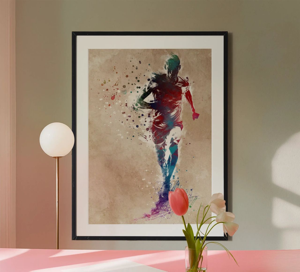 Art sportif du coureur poster de SPORT